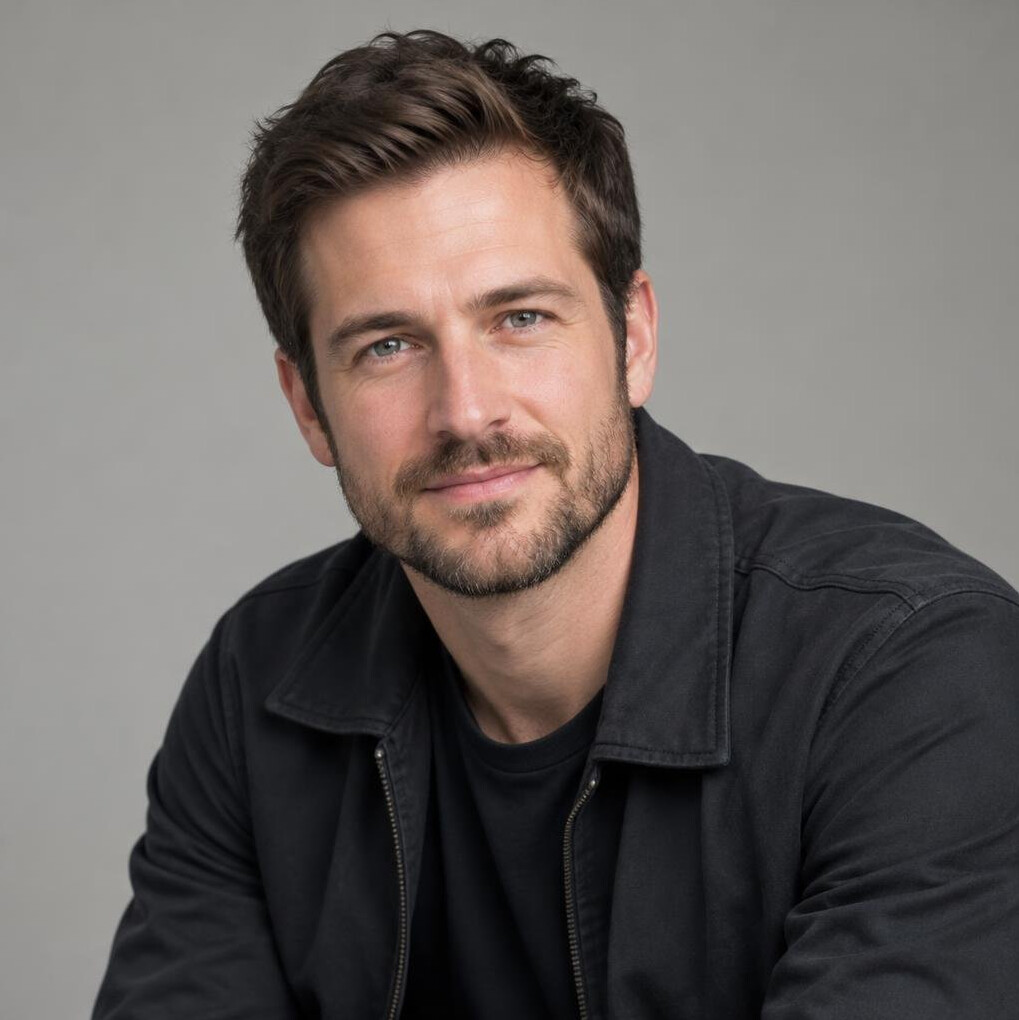 Portrait of a man with a light beard
